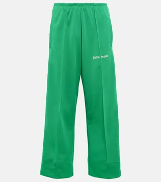 Cropped wide-leg sweatpants