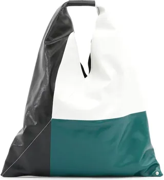 Japanese colour-block tote bag