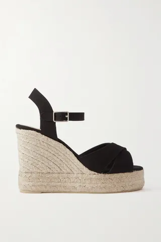 Castañer - Blaudel 80 Canvas Wedge Espadrilles - Black