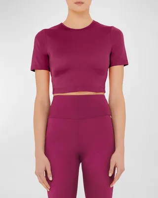 The Workout Short-Sleeve Crop Top