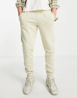 Only & Sons slim fit sweatpants in beige