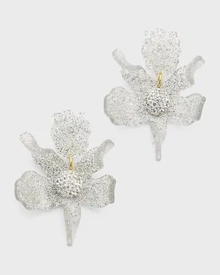 Small Crystal Lily Earrings