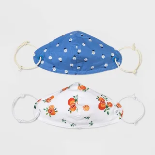 Women's 2pk Adjustable Fit Face Mask - Wild Fable™ Blue One Size