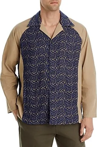 Nicholas Daley Embroidered Patchwork Regular Fit Shirt