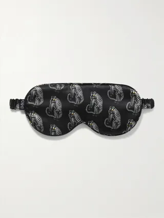 Printed Silk-Satin Eye Mask