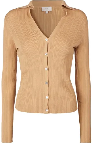 Ribbed-knit V-neck cardigan