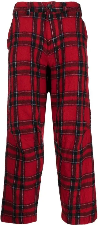 Tartan-Check Cropped Trousers