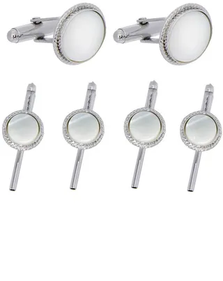 Mother-of-Pearl Cuff Link & Stud Set