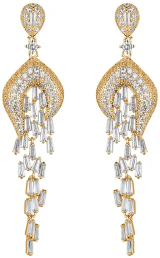 Elsa CZ Statement Drop Earrings