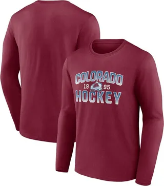 Men's Fanatics Branded Garnet Colorado Avalanche Skate Or Die Long Sleeve T-shirt