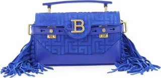 Balmain Monogram Fringed Shoulder Bag