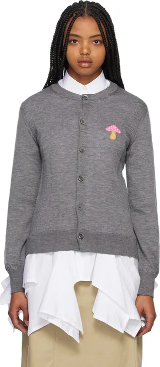 Comme des Garçons Shirt Gray Brett Westfall Edition Mushroom Cardigan