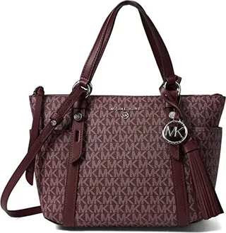 MICHAEL Michael Kors Sullivan Small Convertible Top Zip Tote (Merlot) Tote Handbags