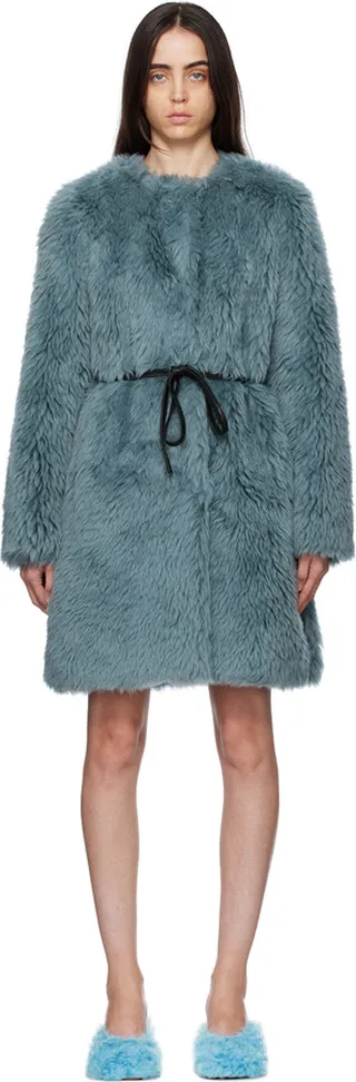 Yves Salomon - Meteo Blue Belted Coat