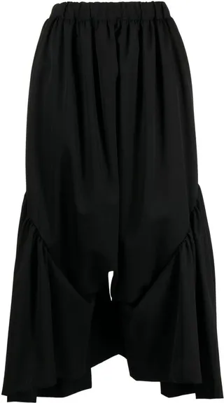 Extreme-Drop-Crotch Cropped Trousers
