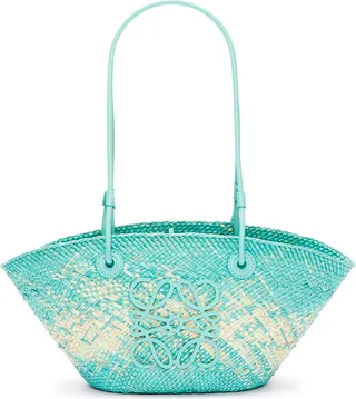 LOEWE PAULA'S IBIZA- Anagram Small Raffia Basket Bag