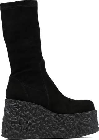 60mm Suede Platform Boots