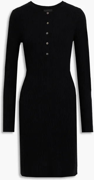 Ribbed-knit dress