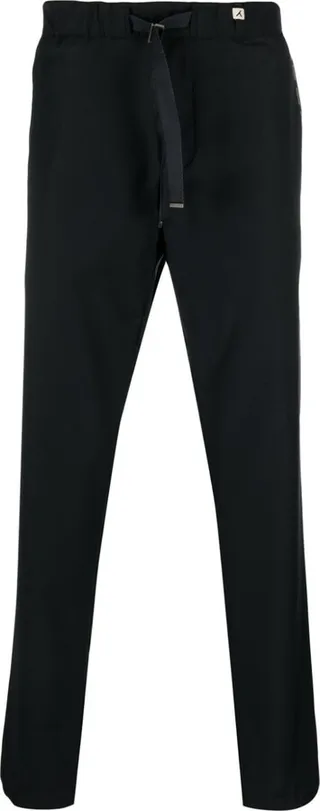 Strap-Detail Straight-Leg Trousers