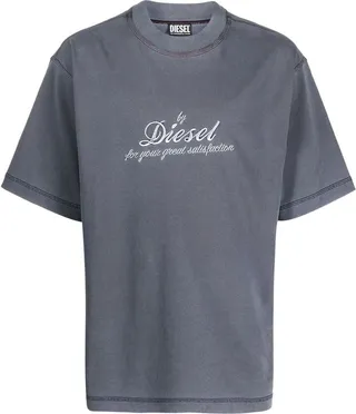 embroidered-logo crewneck T-shirt