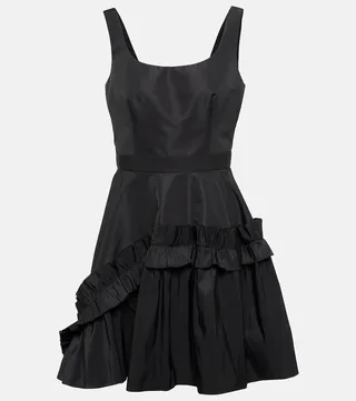 Ruffled polyfaille minidress