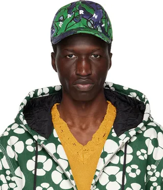 Marni Blue & Green Baseball Cap