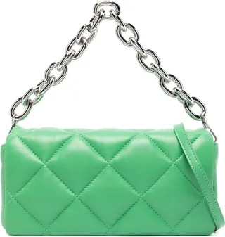 Quilted Chain-Detail Shoulder Bag