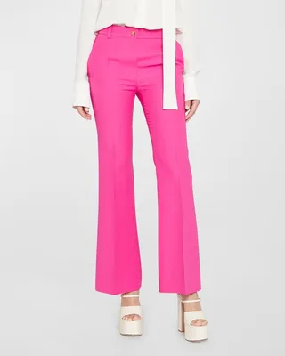 Wide Leg Crepe Trousers