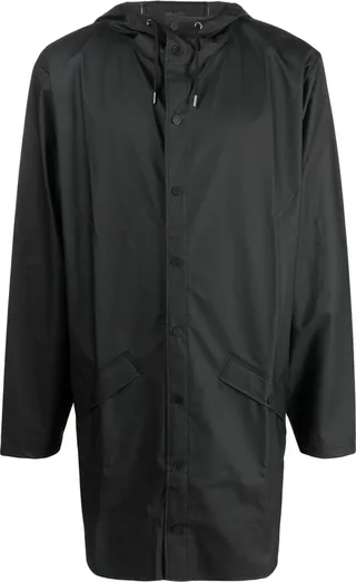 Drawstring Hood Raincoat