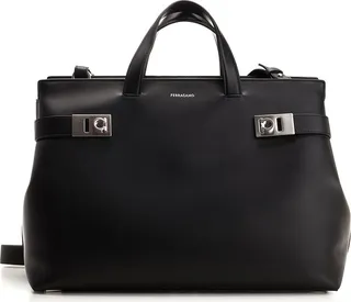 Salvatore Ferragamo Logo Plaque Briefcase