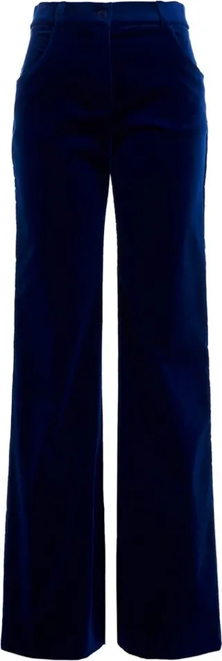 Alberta Ferretti Velvet Straight-Leg Pants