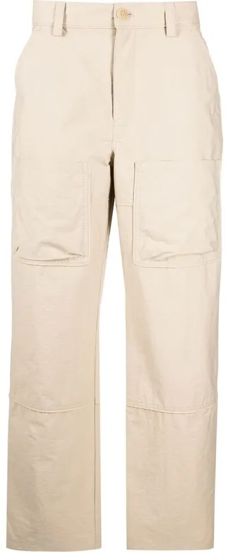 Multi-Pocket Straight-Leg Trousers