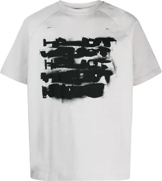 spray-print cotton T-shirt