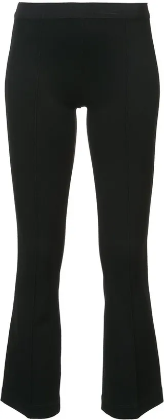 Cropped Flare Rib Trousers