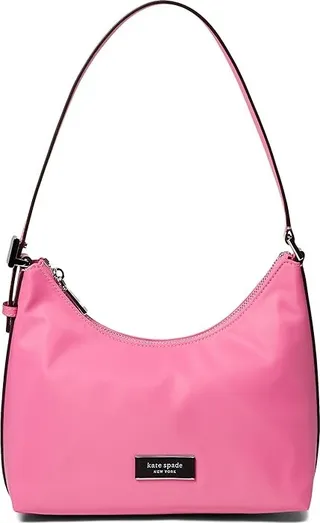 Kate Spade New York Sam Icon Nylon Small Shoulder Bag (Pink Cloud) Handbags
