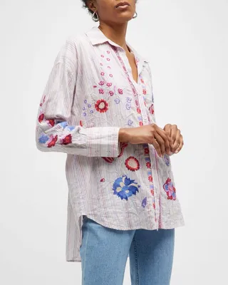 Piper Embroidered Oversized Shirt