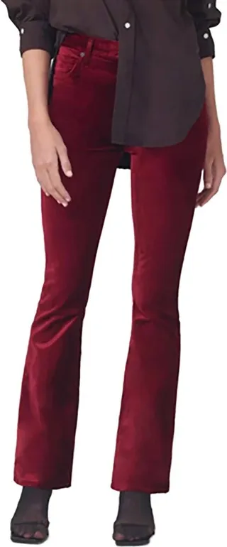 Lilah High Rise Bootcut 30" Velvet In Lava in Lava
