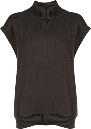 Turtleneck Knitted Sleeveless Top