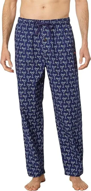 Tommy Bahama Cotton Woven Pants (Navy Cocktails) Men's Pajama