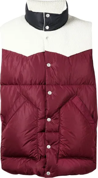 Colour-Block Padded Down Gilet