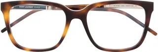 Tortoiseshell-Effect Square-Frame Glasses