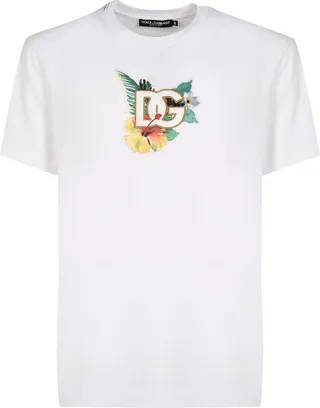 Dolce & Gabbana Logo Embroidered Crewneck T-Shirt