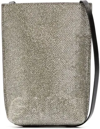 Metallic-Effect Crossbody Bag