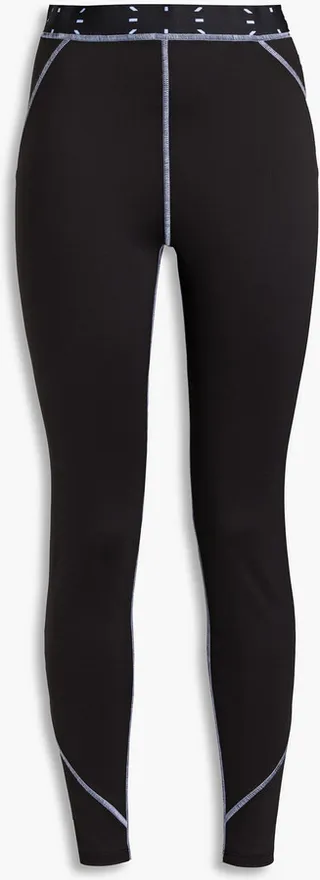 Cotton-blend jersey leggings