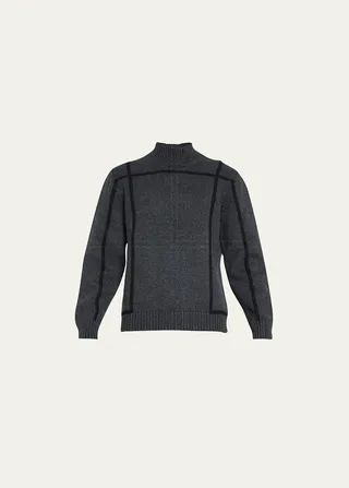 Men's Cashmere Mock Neck Sweater