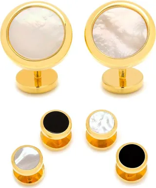 Ox and Bull Trading Co. Semi-Precious Cuff Links & Shirt Studs Set