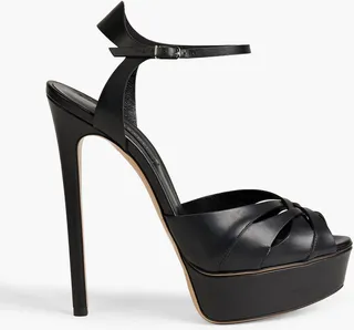 Flora leather platform sandals