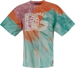 Dolce & Gabbana Tie-Dyed Crewneck T-Shirt