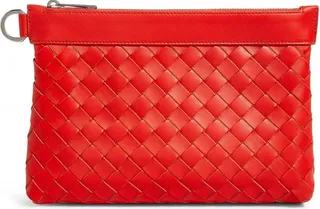 Bottega Veneta Leather Intrecciato Document Case