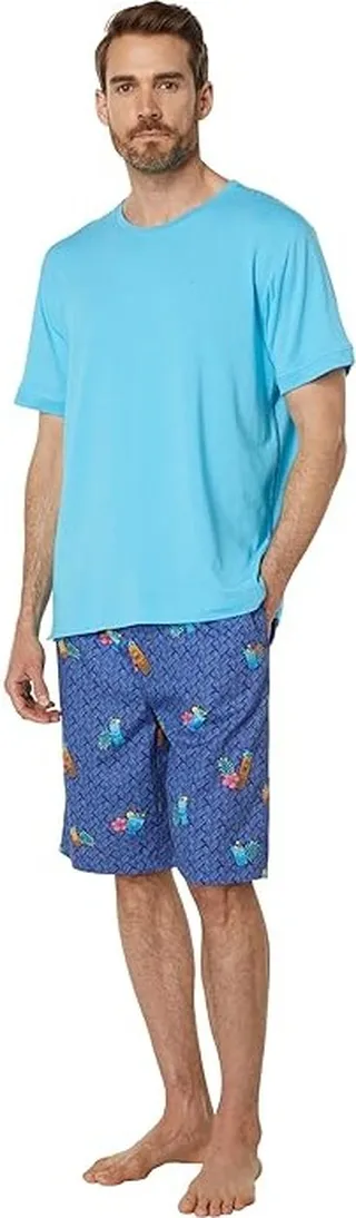 Tommy Bahama Crew Neck Jam Set (Tropical Cocktail) Men's Pajama Sets
